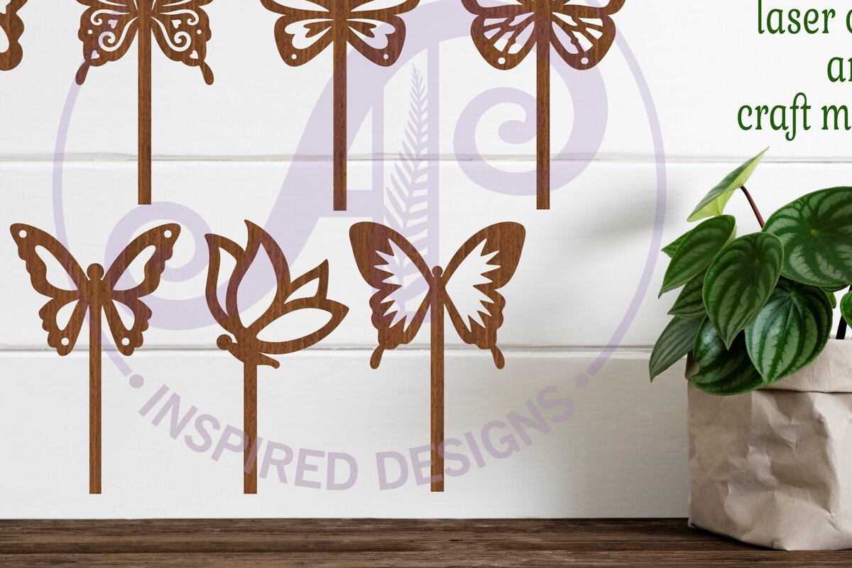 Intra απο ξύλο plywood 3mm-4mm πάχος Cupcake Butterfly, 7 σχεδίων Δίασταση 30x20 cm INTRAFABR-87467209