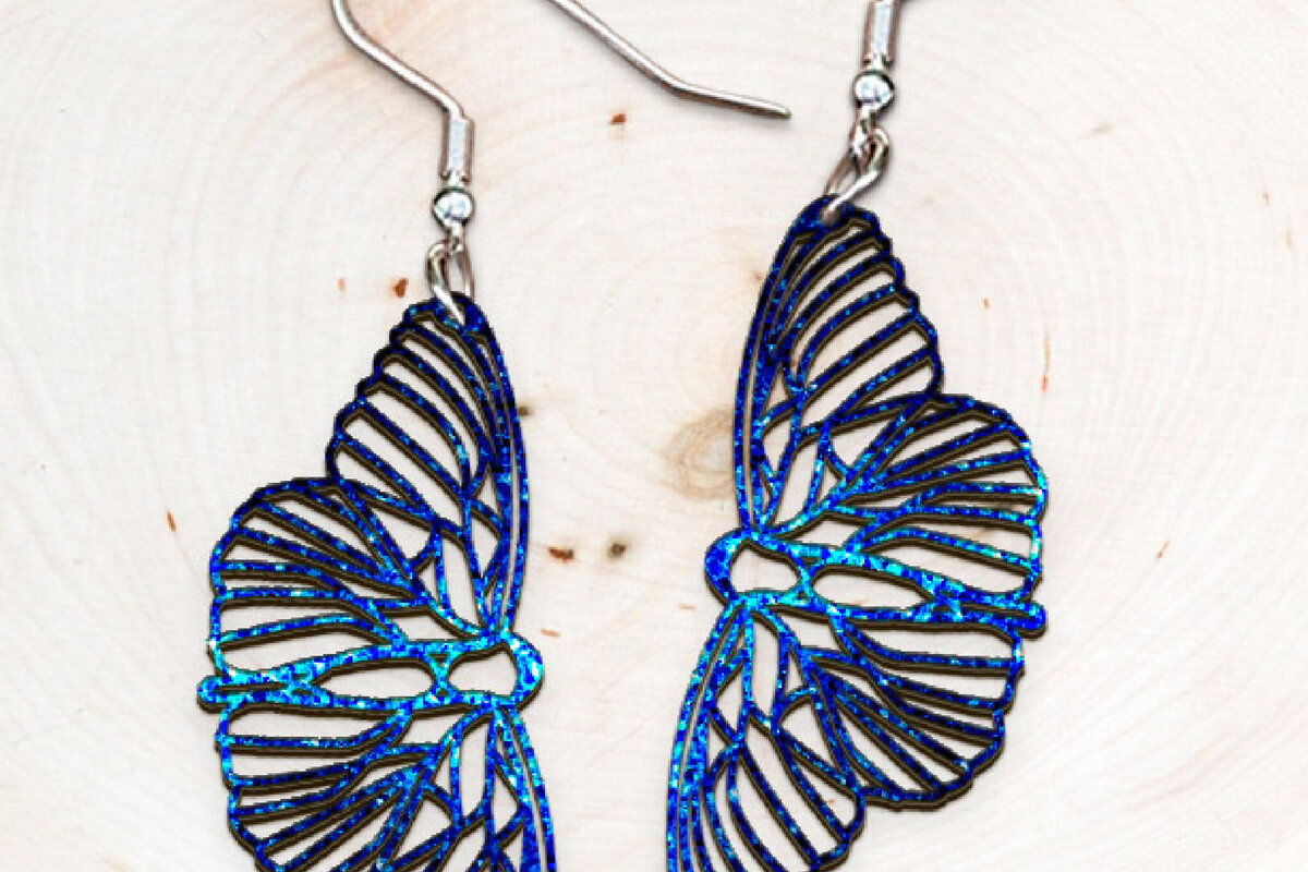 Σετ των 3 Intra απο ξύλο plywood 3mm-4mm πάχος Σκουλαρίκια πεταλούδα κοπής με λέιζερ. Δίασταση 4x4 cm INTRAFABR-120808748