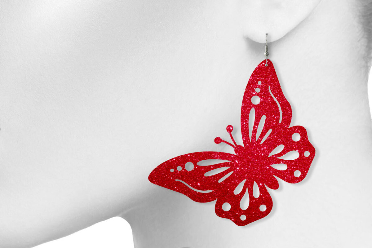 Σετ των 3 Intra απο ξύλο plywood 3mm-4mm πάχος Σκουλαρίκια πεταλούδας , Πρότυπο κοσμημάτων Δίασταση 3x3 cm INTRAFABR-30091597