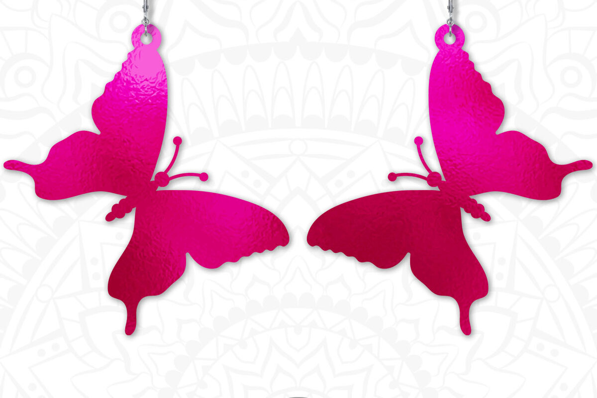 Σετ των 3 Intra απο ξύλο plywood 3mm-4mm πάχος Σκουλαρίκια πεταλούδα , καλοκαιρινά σκουλαρίκια Δίασταση 3x3 cm INTRAFABR-64654138