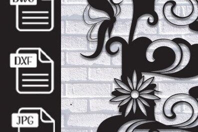 Intra απο ξύλο plywood 3mm-4mm πάχος Πεταλούδα Floral Alphabet Δίασταση 30x20 cm INTRAFABR-35709059