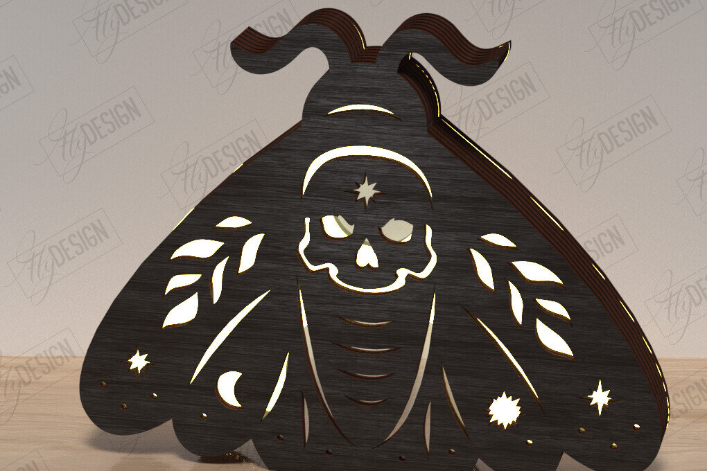 Intra απο ξύλο plywood 3mm-4mm πάχος Λάμπα πεταλούδας |μυστικό σχέδιο Δίασταση 30x20 cm INTRAFABR-120987756