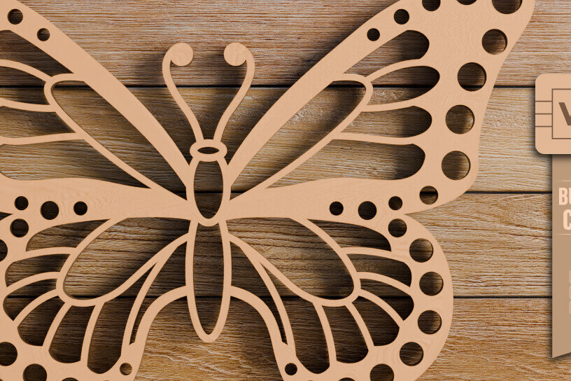 Intra απο ξύλο plywood 3mm-4mm πάχος  πεταλούδας και κοπής CNC Δίασταση 20x30 cm INTRAFABR-98934165