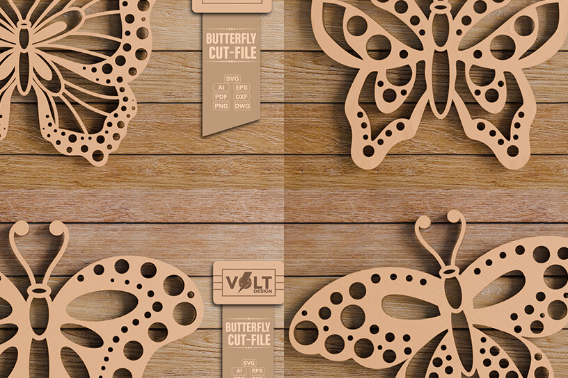 Intra απο ξύλο plywood 3mm-4mm πάχος  πεταλούδας και κοπής CNC Δίασταση 20x30 cm INTRAFABR-99339711