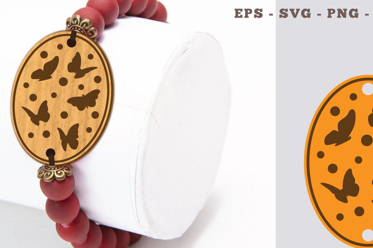 Σετ των 3 Intra απο ξύλο plywood 3mm-4mm πάχος Βραχιόλι με κοπή με πεταλούδα Δίασταση 5x5 cm INTRAFABR-104773378