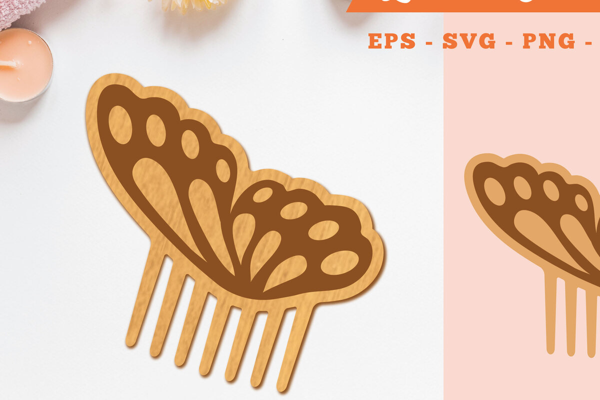 Σετ των 2 Intra απο ξύλο plywood 3mm-4mm πάχος Χτένα κοπής με λέιζερ πεταλούδας 5 Δίασταση 15x15 cm INTRAFABR-105414849