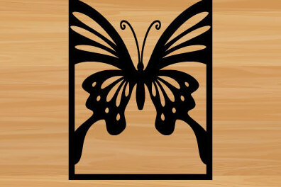 Intra απο ξύλο plywood 3mm-4mm πάχος Πεταλούδα Glowforge Wall Art Δίασταση 40x40 cm INTRAFABR-68048962