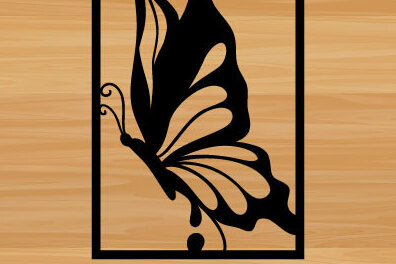 Intra απο ξύλο plywood 3mm-4mm πάχος Πεταλούδα Glowforge Wall Art Δίασταση 40x40 cm INTRAFABR-68048989