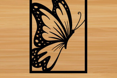 Intra απο ξύλο plywood 3mm-4mm πάχος Πεταλούδα Glowforge Wall Art Δίασταση 40x40 cm INTRAFABR-68048685
