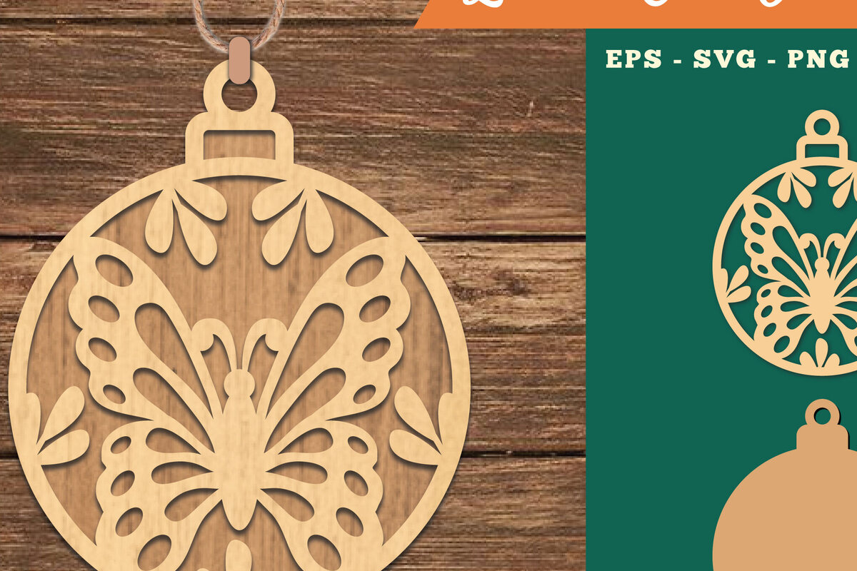 Σετ των 3 Intra απο ξύλο plywood 3mm-4mm πάχος Στολίδι κοπής με λέιζερ πεταλούδας 3 Δίασταση 8x8 cm INTRAFABR-109982185