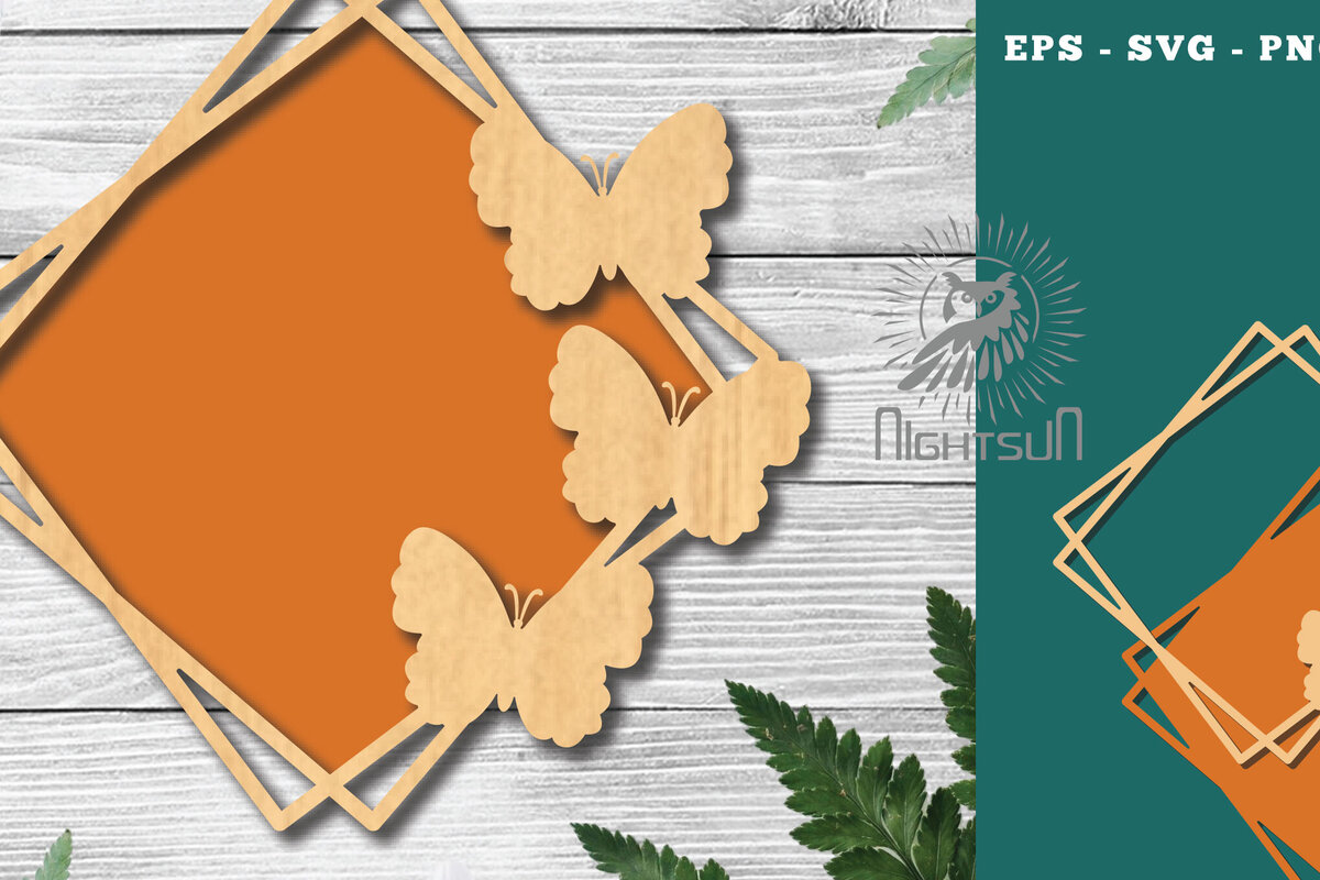 Intra απο ξύλο plywood 3mm-4mm πάχος Πινακίδα πεταλούδας 2 Δίασταση 30x20 cm INTRAFABR-123337503