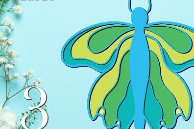 Σετ των 3 Intra απο ξύλο plywood 3mm-4mm πάχος Butterfly , Τέχνη διακόσμησης τοίχου Δίασταση 15x15 cm INTRAFABR-36786365