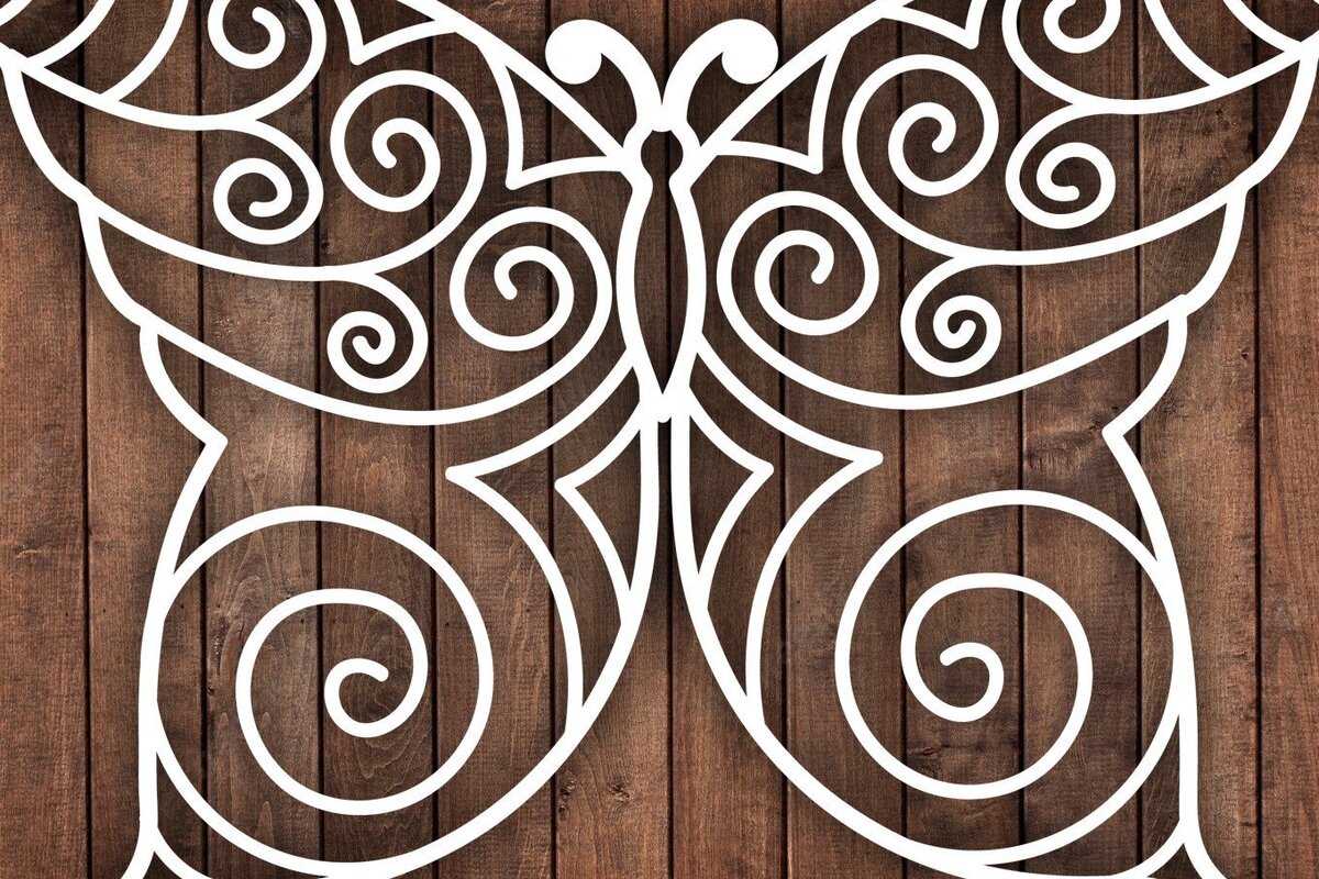 Σετ των 2 Intra απο ξύλο plywood 3mm-4mm πάχος σχεδίασης Butterfly /Ξυλοκόψιμο Δίασταση 15x15 cm INTRAFABR-39285316