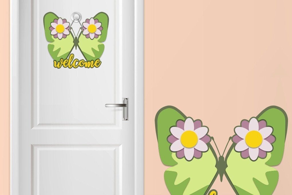 Intra απο ξύλο plywood 3mm-4mm πάχος Πινακίδα πόρτας με στρώματα πεταλούδας 5 - Δίασταση 30x20 cm INTRAFABR-31587327