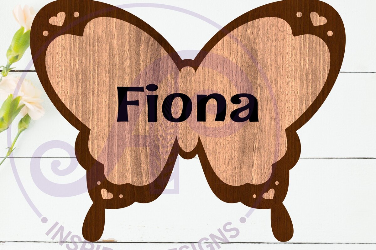 Σετ των 3 Intra απο ξύλο plywood 3mm-4mm πάχος Σχέδιο περιγράμματος πεταλούδας 1 δύο στρώσεων Δίασταση 6x6 cm INTRAFABR-111388841