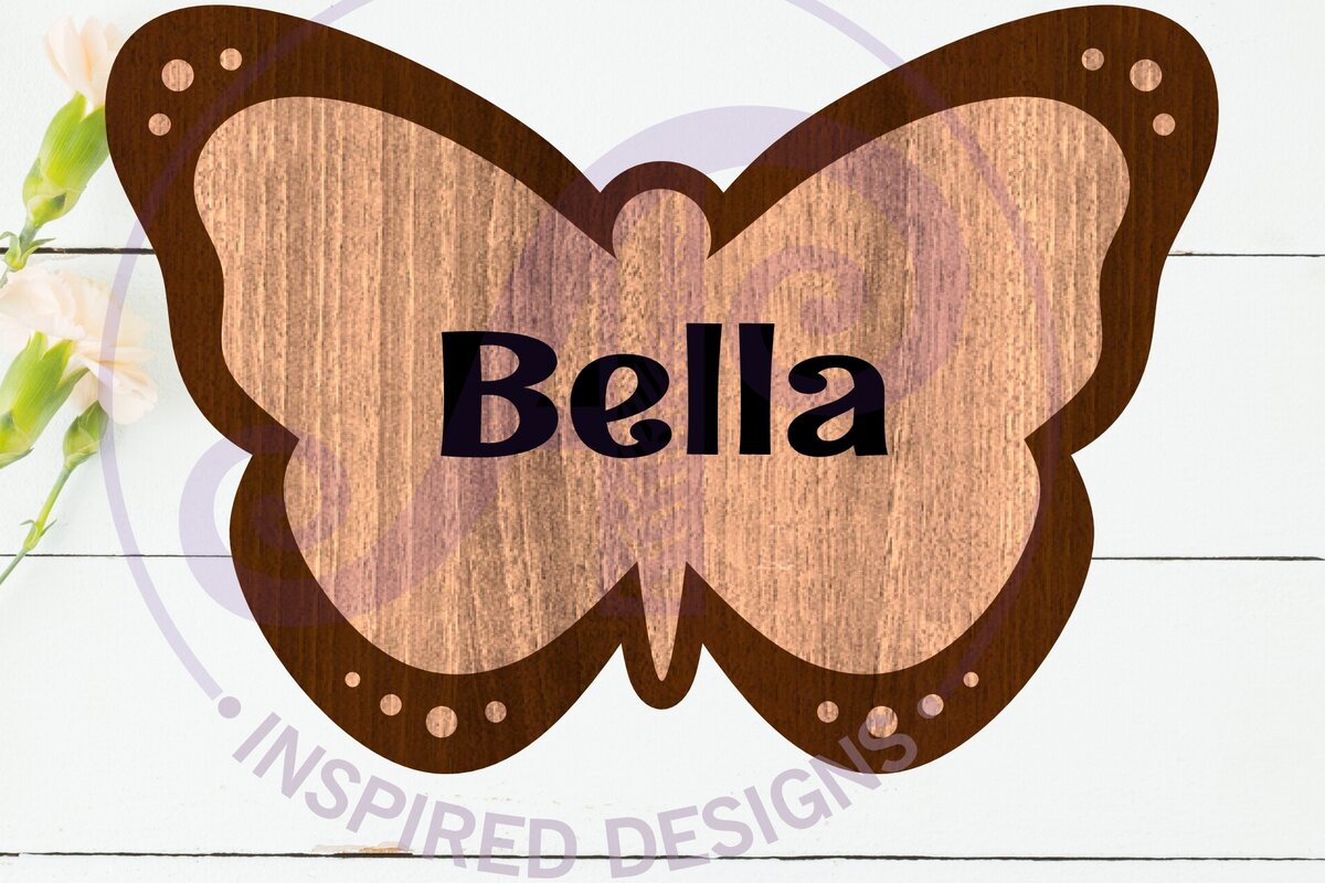 Σετ των 3 Intra απο ξύλο plywood 3mm-4mm πάχος Σχέδιο περιγράμματος πεταλούδας 2 δύο στρώσεων Δίασταση 6x6 cm INTRAFABR-111388938