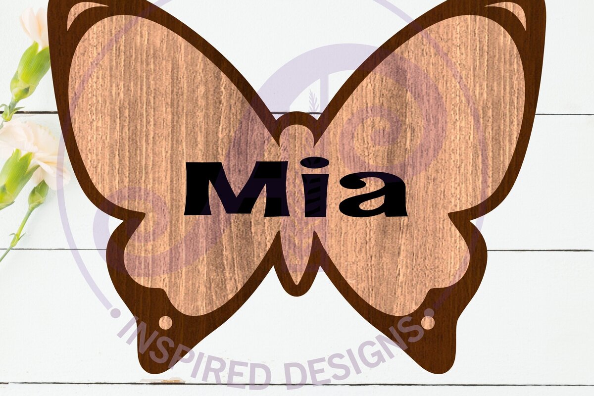 Σετ των 3 Intra απο ξύλο plywood 3mm-4mm πάχος Σχέδιο περιγράμματος πεταλούδας 3 δύο στρώσεων Δίασταση 6x6 cm INTRAFABR-111388987