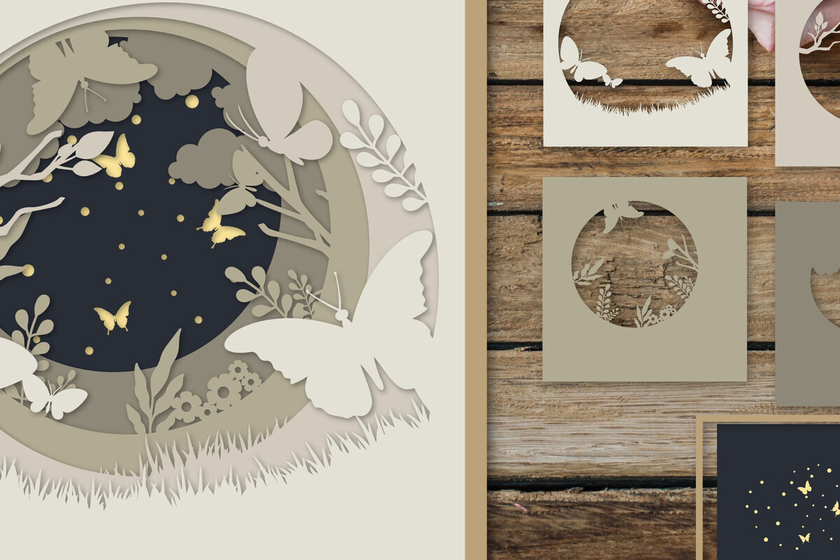 Intra απο ξύλο plywood 3mm-4mm πάχος Χάρτινη χειροτεχνία πεταλούδας, λουλούδια Δίασταση 3000x3000 cm INTRAFABR-119601950