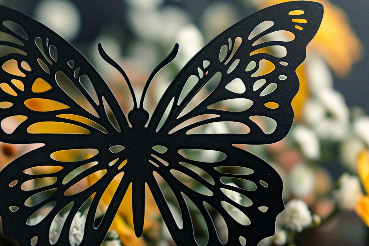 Σετ των 2 Intra απο ξύλο plywood 3mm-4mm πάχος Πρότυπο κάρτας Πεταλούδας Papercut Δίασταση 10x20 cm INTRAFABR-92250655