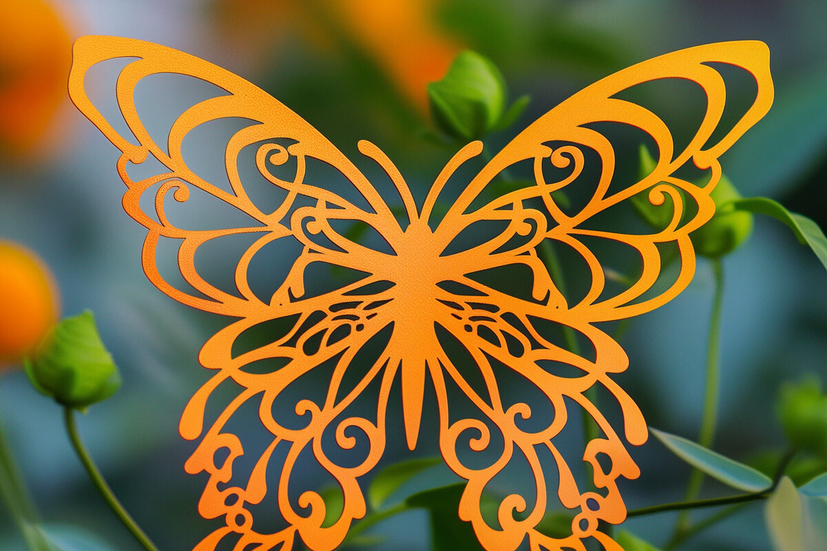 Σετ των 2 Intra απο ξύλο plywood 3mm-4mm πάχος Πρότυπο κάρτας Πεταλούδας Papercut Δίασταση 10x20 cm INTRAFABR-92251012