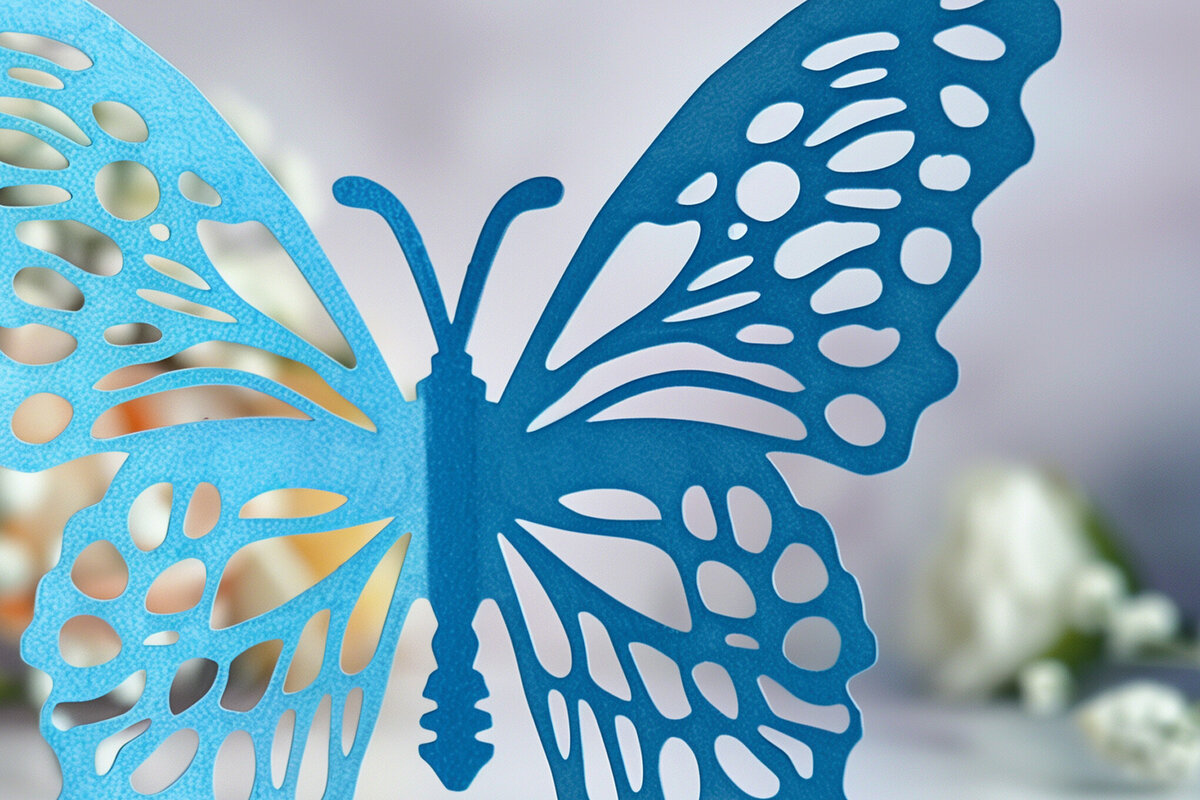 Σετ των 2 Intra απο ξύλο plywood 3mm-4mm πάχος Πρότυπο κάρτας Πεταλούδας Papercut Δίασταση 10x20 cm INTRAFABR-92218632