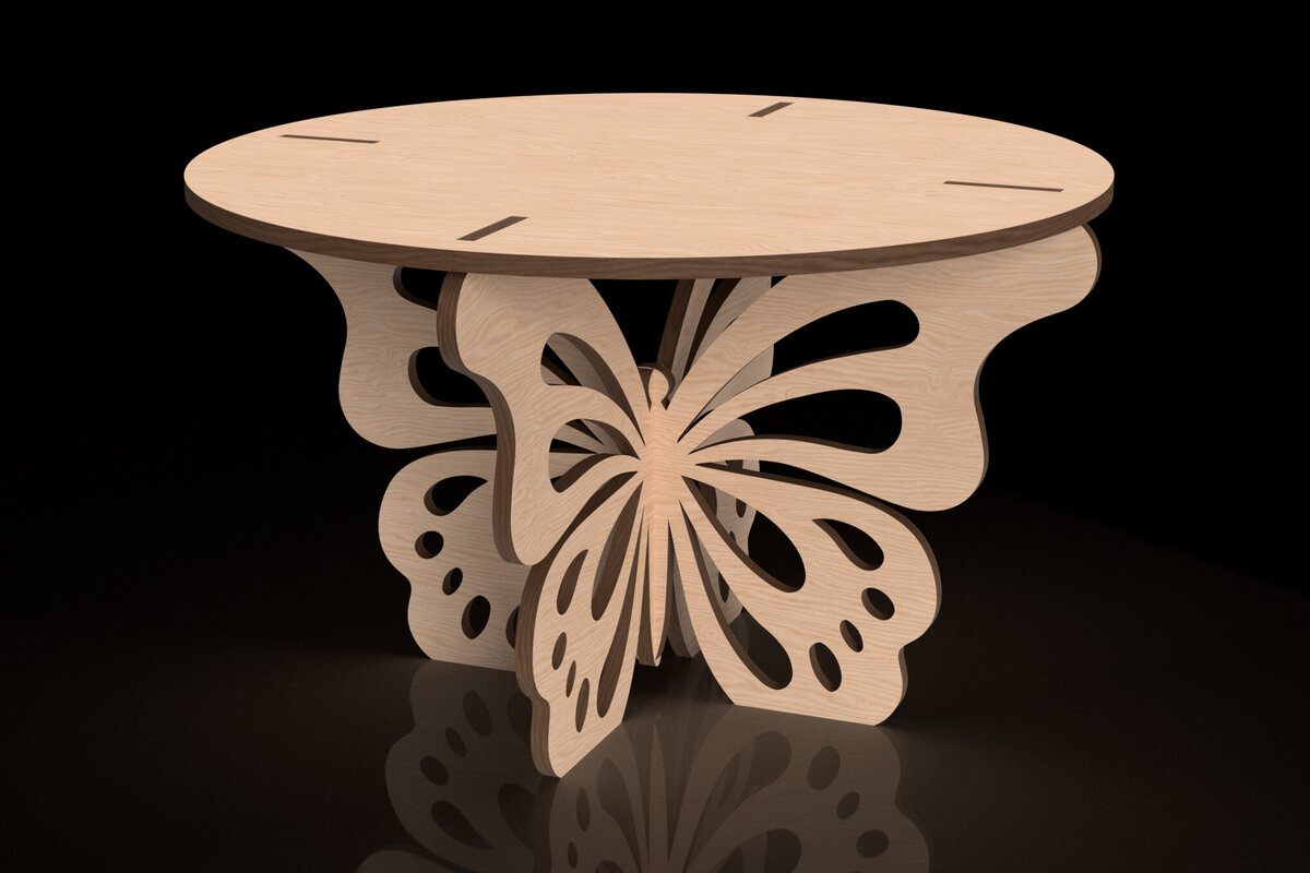 Σετ των 2 Intra απο ξύλο plywood 3mm-4mm πάχος Βάση για φυτά πεταλούδας Cut  Δίασταση 15x15 cm INTRAFABR-118292490