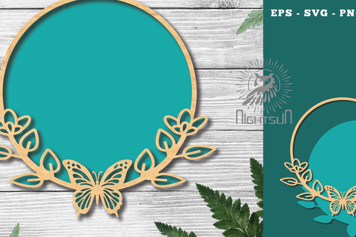 Intra απο ξύλο plywood 3mm-4mm πάχος Στρογγυλή πινακίδα πεταλούδας 3 Δίασταση 30x20 cm INTRAFABR-122555420