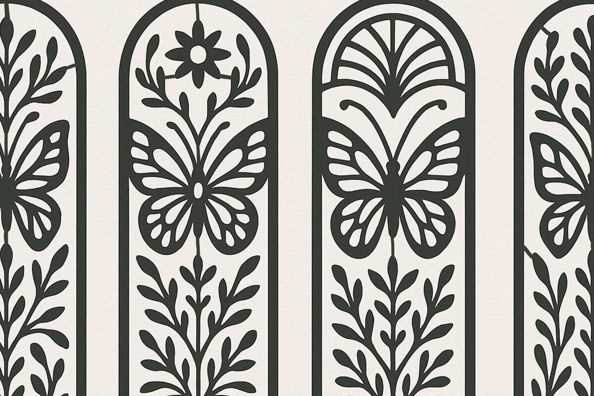 Σετ των 3 Intra απο ξύλο plywood 3mm-4mm πάχος Πάνελ παραθύρων στυλ πεταλούδας Cut Fi Δίασταση 4x4 cm INTRAFABR-122752198