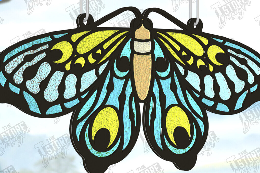 Intra απο ξύλο plywood 3mm-4mm πάχος Suncatcher πεταλούδας | CNC Δίασταση 30x20 cm INTRAFABR-123766007