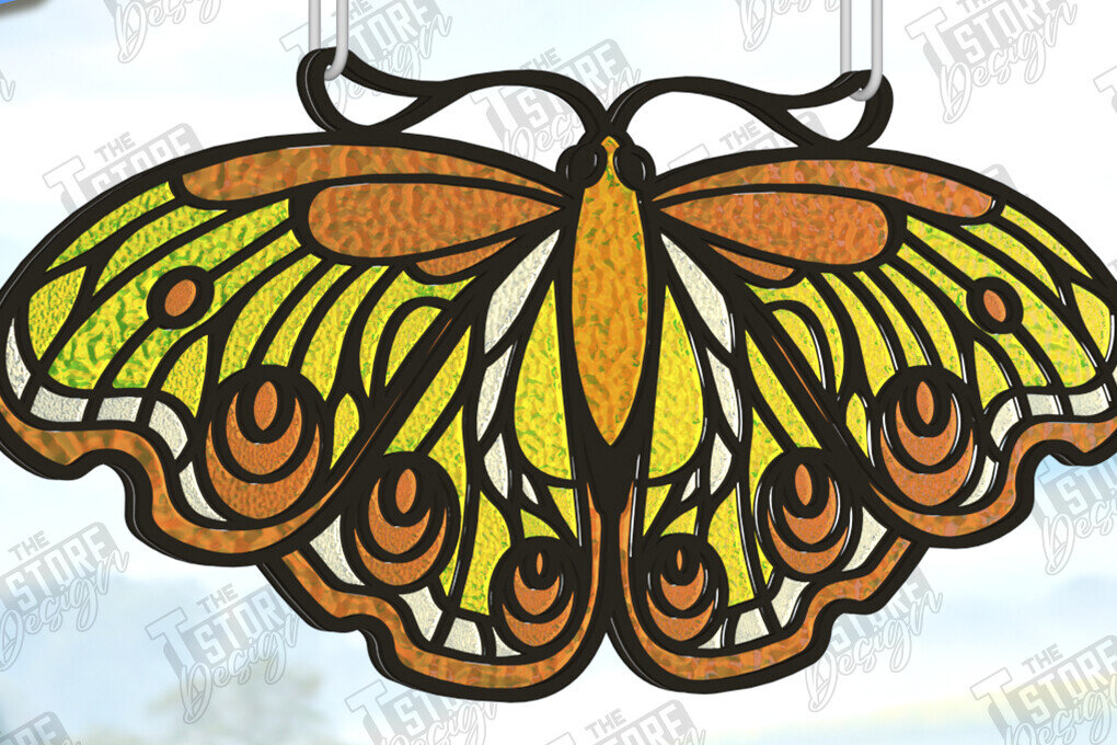 Intra απο ξύλο plywood 3mm-4mm πάχος Suncatcher πεταλούδας | CNC Δίασταση 30x20 cm INTRAFABR-123766011