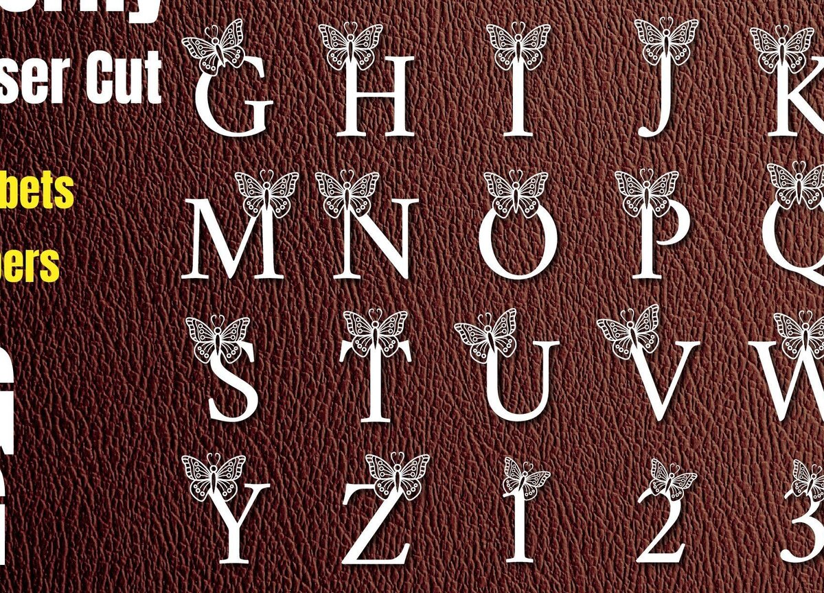 Σετ των 2 Intra απο ξύλο plywood 3mm-4mm πάχος Butterfly V2 Δίασταση 15x15 cm INTRAFABR-32221115