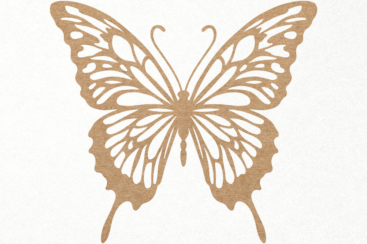 Σετ των 3 Intra απο ξύλο plywood 3mm-4mm πάχος κοπής και χαρτιού με λέιζερ Butterfly Δίασταση 7x7 cm INTRAFABR-103120542