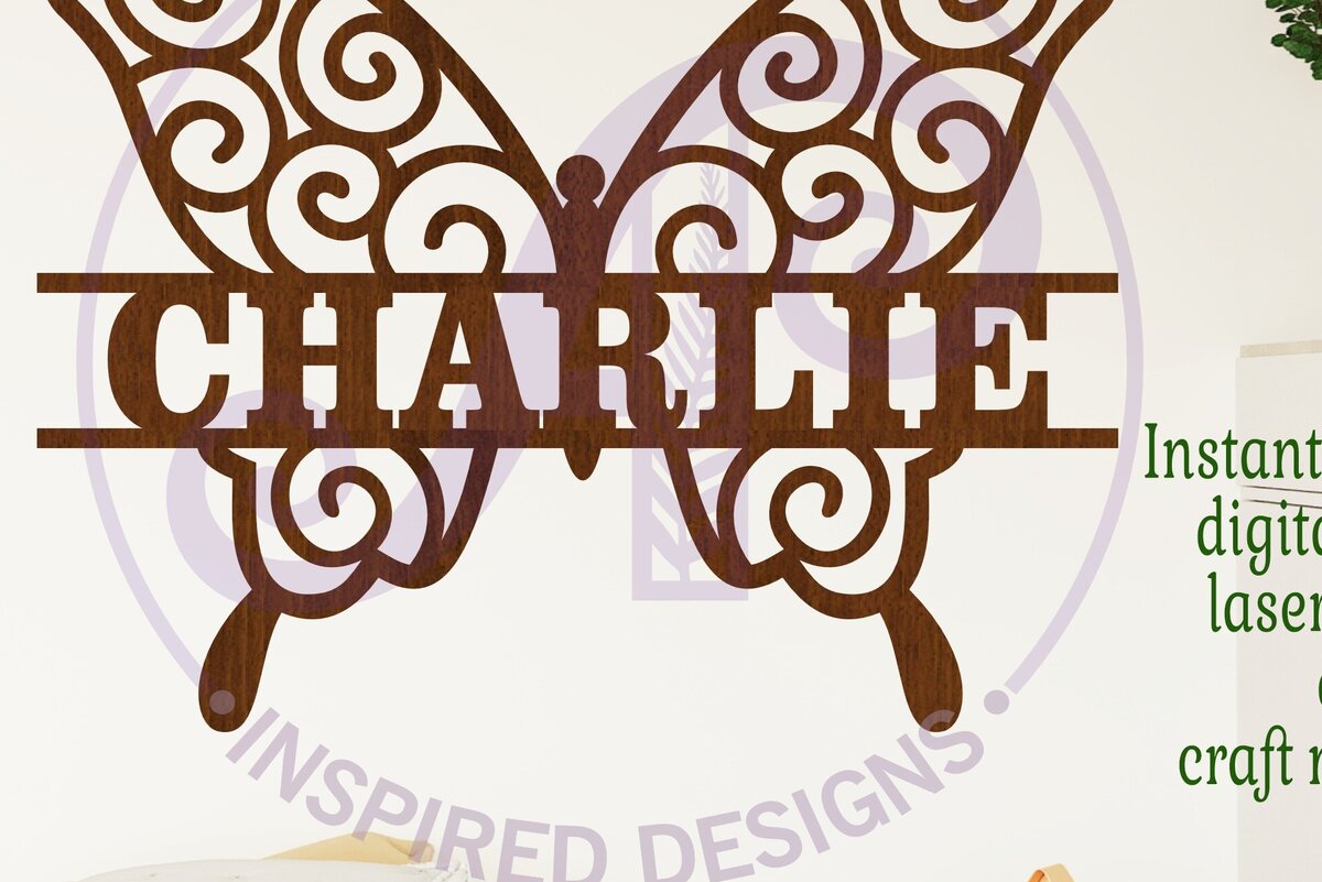 Σετ των 3 Intra απο ξύλο plywood 3mm-4mm πάχος Butterfly Swirls Design 1 Όνομα Δίασταση 6x6 cm INTRAFABR-118917720