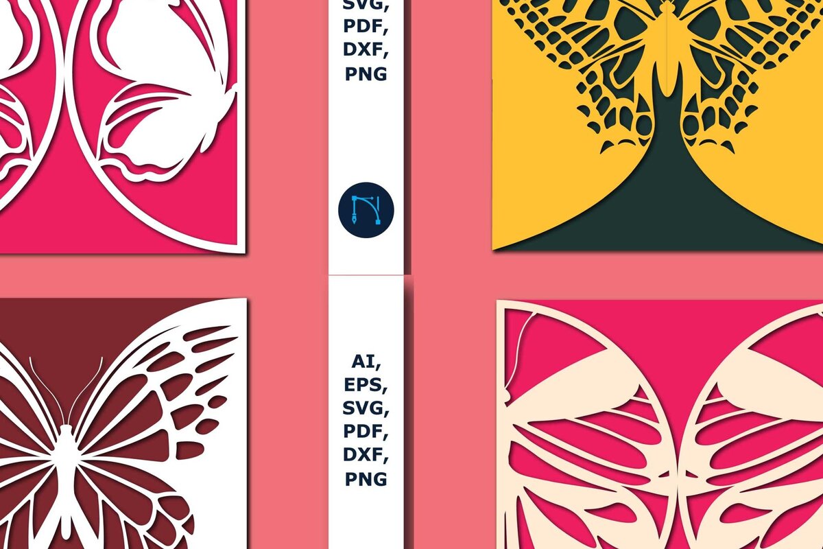 Σετ των 3 Intra απο ξύλο plywood 3mm-4mm πάχος κάρτας γάμου πεταλούδα Δίασταση 15x15 cm INTRAFABR-71934445