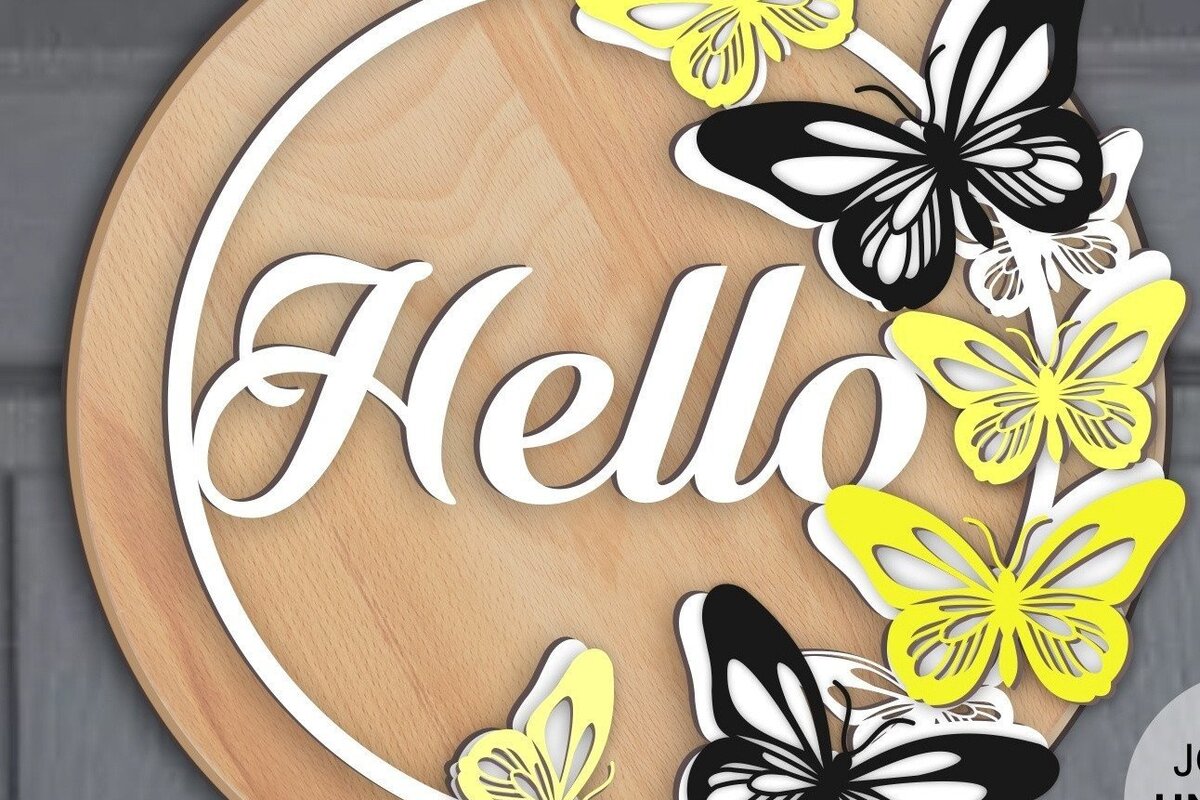 Intra απο ξύλο plywood 3mm-4mm πάχος Πεταλούδα καλωσορίσματος Δίασταση 36x36 cm INTRAFABR-31854647