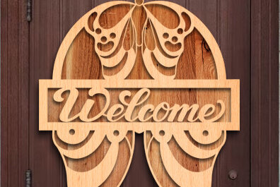 Σετ των 3 Intra απο ξύλο plywood 3mm-4mm πάχος Butterfly Welcome Sign . Δίασταση 3x3 cm INTRAFABR-76213621