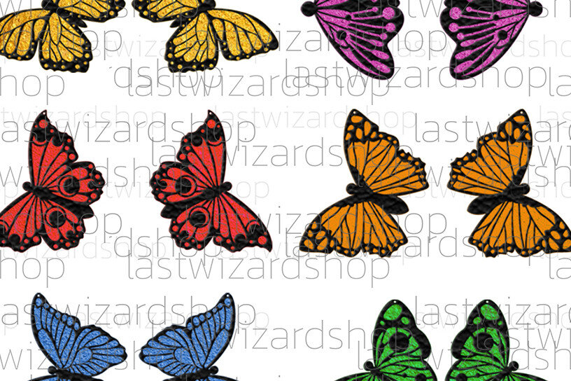 Σετ των 3 Intra απο ξύλο plywood 3mm-4mm πάχος Σκουλαρίκια με φτερό πεταλούδας , Ημέρα της Μητέρας Δίασταση 3x3 cm INTRAFABR-25329343