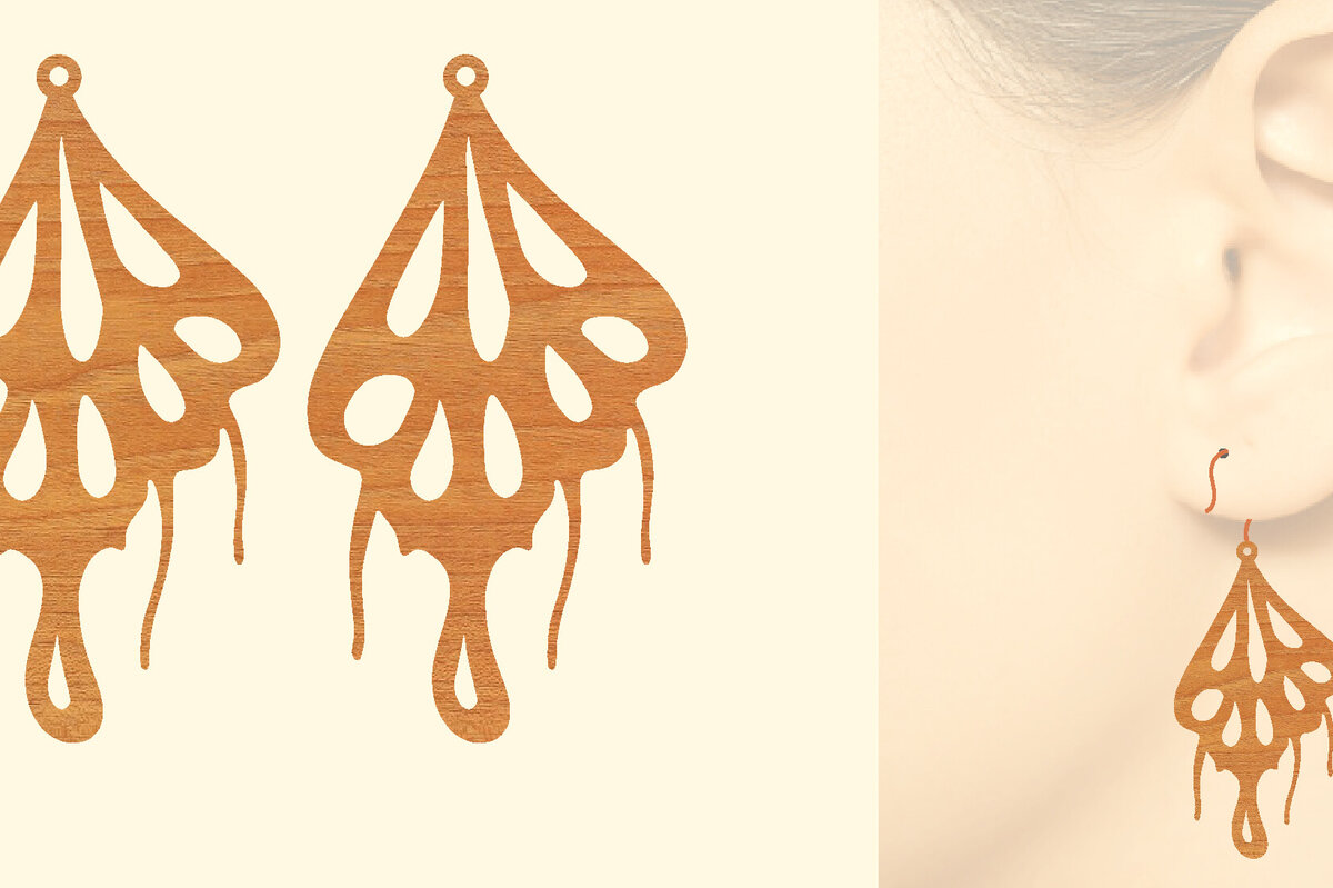 Σετ των 3 Intra απο ξύλο plywood 3mm-4mm πάχος Ξύλινα Σκουλαρίκια Butterfly Cut  Δίασταση 3x3 cm INTRAFABR-96996782