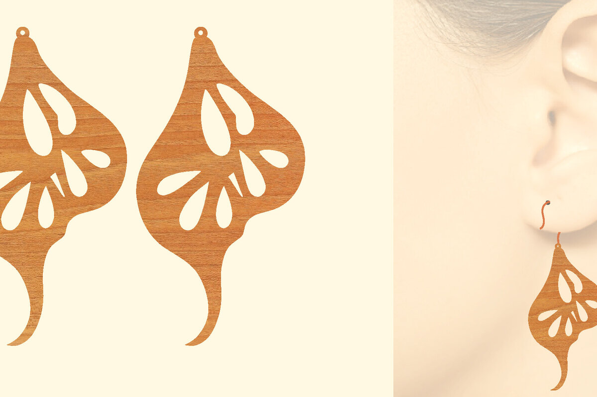 Σετ των 3 Intra απο ξύλο plywood 3mm-4mm πάχος Ξύλινα Σκουλαρίκια Butterfly Cut  Δίασταση 3x3 cm INTRAFABR-96996816