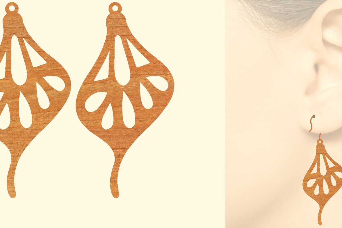 Σετ των 3 Intra απο ξύλο plywood 3mm-4mm πάχος Ξύλινα Σκουλαρίκια Butterfly Cut  Δίασταση 3x3 cm INTRAFABR-96996922