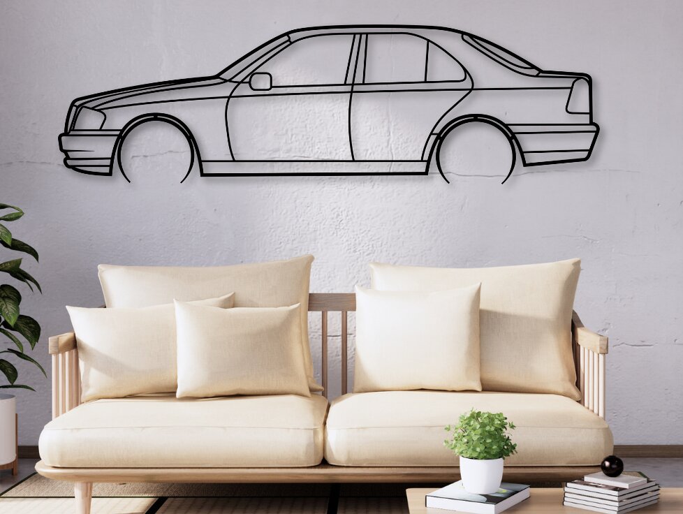 Σετ των 2 Intra απο ξύλο plywood 3mm-4mm πάχος C-class W202 Car Silhouette Δίασταση 15x15 cm INTRAFABR-110688535