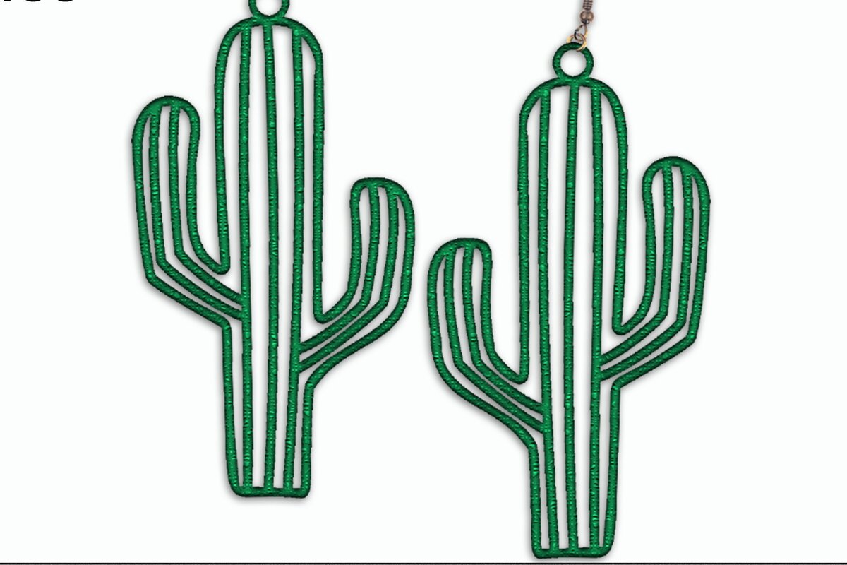 Σετ των 3 Intra απο ξύλο plywood 3mm-4mm πάχος Σκουλαρίκια κάκτου Δίασταση 3x3 cm INTRAFABR-31977505