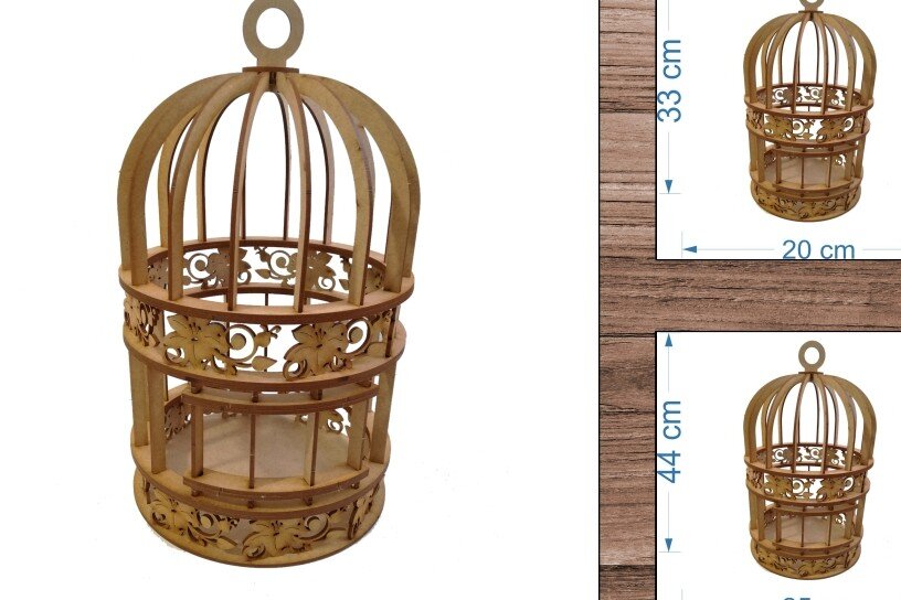 Intra απο ξύλο plywood 3mm-4mm πάχος Κλουβί - Δίασταση 15x15 cm INTRAFABR-26467665