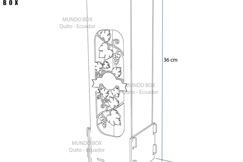 Σετ των 2 Intra απο ξύλο plywood 3mm-4mm πάχος Κουτί κρασιού ή θήκη κρασιού, δύο μοντέλα Δίασταση 15x15 cm INTRAFABR-119548022