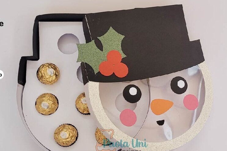 Σετ των 2 Intra απο ξύλο plywood 3mm-4mm πάχος Κουτί χιονάνθρωπος Δίασταση 15x15 cm INTRAFABR-79794502