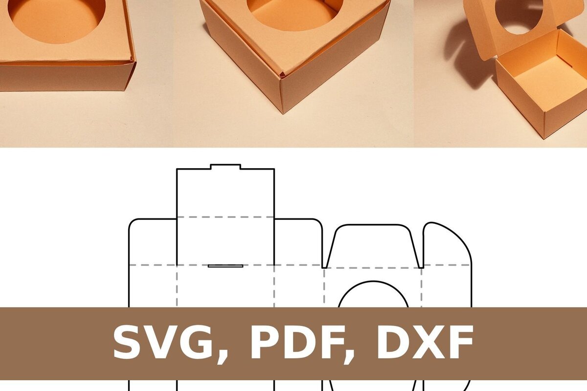 Σετ των 2 Intra απο ξύλο plywood 3mm-4mm πάχος Παράθυρο κουτί κέικ Δίασταση 15x15 cm INTRAFABR-33132278