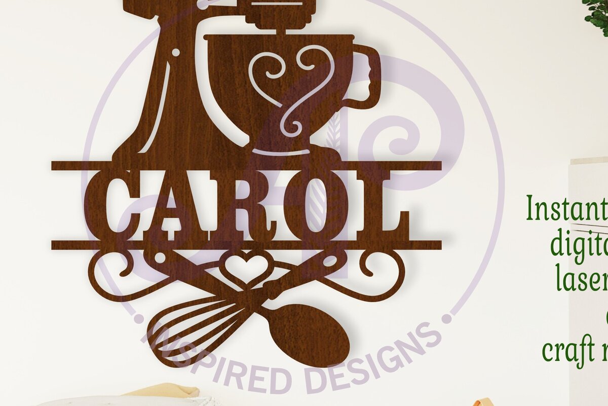 Σετ των 3 Intra απο ξύλο plywood 3mm-4mm πάχος κοπής με λέιζερ Name Mixer Cake Δίασταση 6x6 cm INTRAFABR-111767891