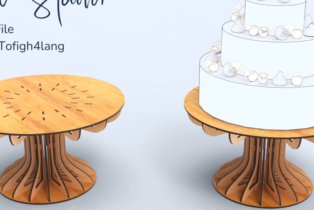 Σετ των 2 Intra απο ξύλο plywood 3mm-4mm πάχος Βάση για κέικ Μεγάλο Μέγεθος | κοπής με λέιζερ Δίασταση 15x15 cm INTRAFABR-86294370