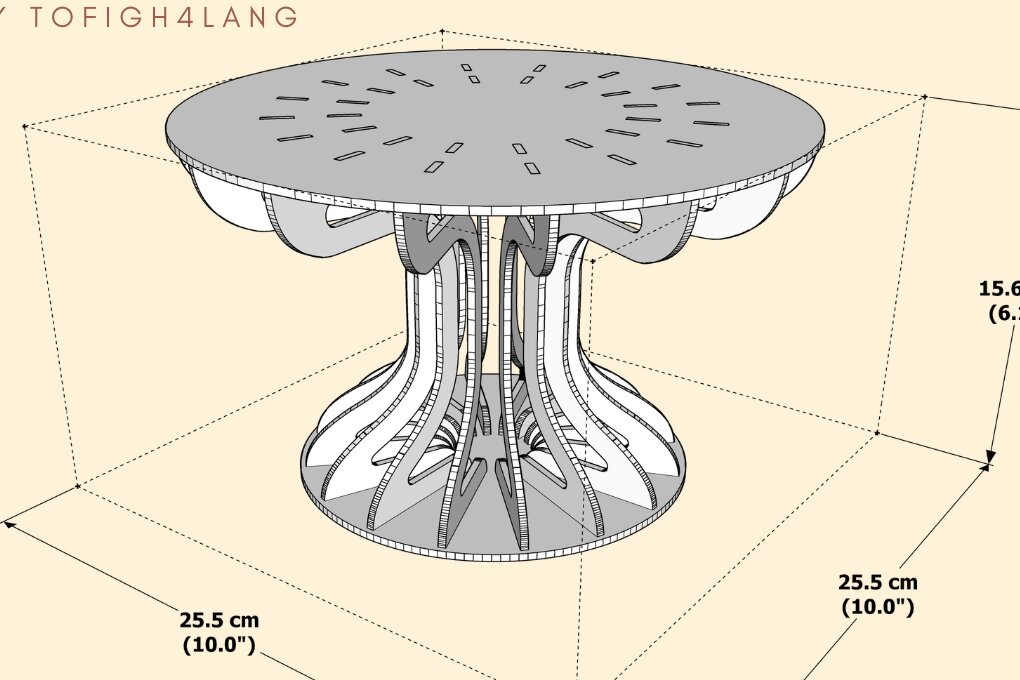 Σετ των 2 Intra απο ξύλο plywood 3mm-4mm πάχος Βάση για κέικ μεσαίου μεγέθους | | Δίασταση 15x15 cm INTRAFABR-86203503