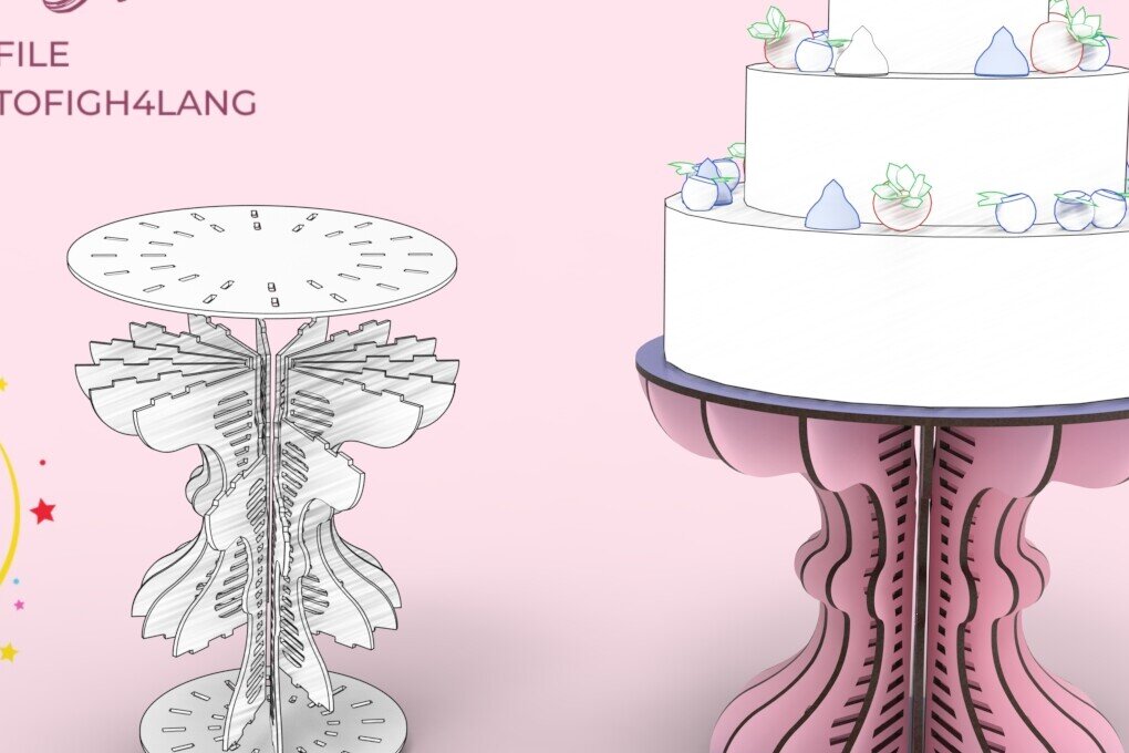 Σετ των 2 Intra απο ξύλο plywood 3mm-4mm πάχος Βάση για τούρτες Μικρό Μέγεθος - 21cm | Δίασταση 15x15 cm INTRAFABR-86171629